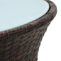 vidaXL Garten-Beistelltisch Trommelform Braun Poly Rattan vidaXL Garten-Beistelltisch Trommelform Braun Poly Rattan
