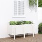 vidaXL Hochbeet Weiß 121x50x57 cm Massivholz Kiefer vidaXL Hochbeet Weiß 121x50x57 cm Massivholz Kiefer