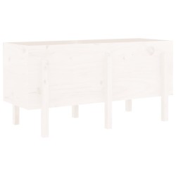 vidaXL Hochbeet Weiß 121x50x57 cm Massivholz Kiefer