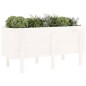 vidaXL Hochbeet Weiß 121x50x57 cm Massivholz Kiefer vidaXL Hochbeet Weiß 121x50x57 cm Massivholz Kiefer