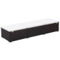 Sonnenliege mit Auflage Poly Rattan Braun Sonnenliege mit Auflage Poly Rattan Braun