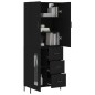 Highboard Schwarz 69,5x34x180 cm Holzwerkstoff Highboard Schwarz 69,5x34x180 cm Holzwerkstoff