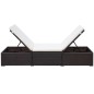 Sonnenliege mit Auflage Poly Rattan Braun Sonnenliege mit Auflage Poly Rattan Braun