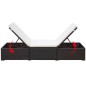Sonnenliege mit Auflage Poly Rattan Braun Sonnenliege mit Auflage Poly Rattan Braun