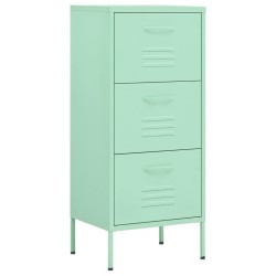 vidaXL Lagerschrank Minzgrün 42,5x35x101,5 cm Stahl    