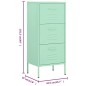 vidaXL Lagerschrank Minzgrün 42,5x35x101,5 cm Stahl vidaXL Lagerschrank Minzgrün 42,5x35x101,5 cm Stahl