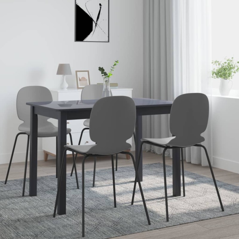 vidaXL Esstisch Schwarz 114x71x75 cm Gummiholz Massiv vidaXL Esstisch Schwarz 114x71x75 cm Gummiholz Massiv