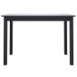 vidaXL Esstisch Schwarz 114x71x75 cm Gummiholz Massiv vidaXL Esstisch Schwarz 114x71x75 cm Gummiholz Massiv