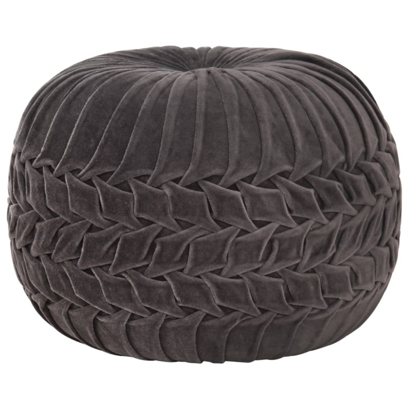 Pouf Baumwollsamt Kittel-Design 40×30 cm Anthrazit Pouf Baumwollsamt Kittel-Design 40×30 cm Anthrazit