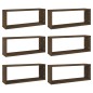 vidaXL Würfelregale 6 Stk. Braun Eiche 60x15x23 cm Holzwerkstoff vidaXL Würfelregale 6 Stk. Braun Eiche 60x15x23 cm Holzwerkstoff