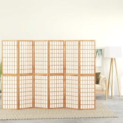 vidaXL 6-tlg. Paravent Japanischer Stil Faltbar 240x170 cm