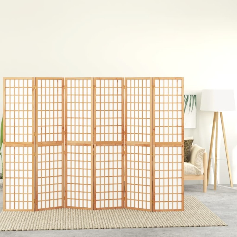 vidaXL 6-tlg. Paravent Japanischer Stil Faltbar 240x170 cm