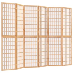 vidaXL 6-tlg. Paravent Japanischer Stil Faltbar 240x170 cm