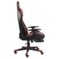 Gaming-Stuhl mit Fußstütze Drehbar Rot PVC Gaming-Stuhl mit Fußstütze Drehbar Rot PVC