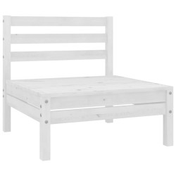 vidaXL Garten-Mittelsofas 2 Stk. Weiß Kiefer Massivholz 