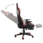 Gaming-Stuhl mit Fußstütze Drehbar Rot PVC Gaming-Stuhl mit Fußstütze Drehbar Rot PVC