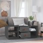 vidaXL Couchtisch Grau 100x50x41 cm Massivholz Kiefer vidaXL Couchtisch Grau 100x50x41 cm Massivholz Kiefer