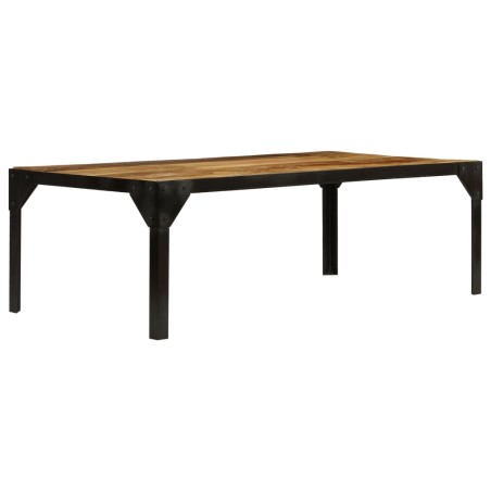 vidaXL Couchtisch Raues Mango-Massivholz und Stahl 110 cm