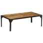 vidaXL Couchtisch Raues Mango-Massivholz und Stahl 110 cm vidaXL Couchtisch Raues Mango-Massivholz und Stahl 110 cm