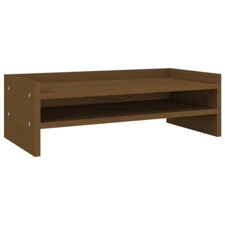 vidaXL Monitorständer Honigbraun 50x24x16 cm Massivholz Kiefer