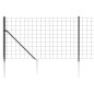 vidaXL Maschendrahtzaun mit Bodenhülsen Anthrazit 0,8x25 m vidaXL Maschendrahtzaun mit Bodenhülsen Anthrazit 0,8x25 m