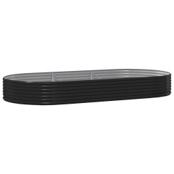 vidaXL Hochbeet Pulverbeschichteter Stahl 296x140x36 cm Anthrazit