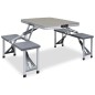 vidaXL Klappbarer Campingtisch mit 4 Sitzen Stahl Aluminium vidaXL Klappbarer Campingtisch mit 4 Sitzen Stahl Aluminium