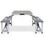 vidaXL Klappbarer Campingtisch mit 4 Sitzen Stahl Aluminium vidaXL Klappbarer Campingtisch mit 4 Sitzen Stahl Aluminium