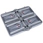 vidaXL Klappbarer Campingtisch mit 4 Sitzen Stahl Aluminium vidaXL Klappbarer Campingtisch mit 4 Sitzen Stahl Aluminium