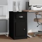 vidaXL Beistellschrank mit Schublade Schwarz 40x50x75 cm Holzwerkstoff vidaXL Beistellschrank mit Schublade Schwarz 40x50x75 cm Holzwerkstoff
