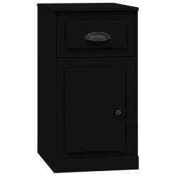 vidaXL Beistellschrank mit Schublade Schwarz 40x50x75 cm Holzwerkstoff