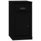 vidaXL Beistellschrank mit Schublade Schwarz 40x50x75 cm Holzwerkstoff vidaXL Beistellschrank mit Schublade Schwarz 40x50x75 cm Holzwerkstoff