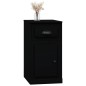 vidaXL Beistellschrank mit Schublade Schwarz 40x50x75 cm Holzwerkstoff vidaXL Beistellschrank mit Schublade Schwarz 40x50x75 cm Holzwerkstoff
