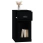 vidaXL Beistellschrank mit Schublade Schwarz 40x50x75 cm Holzwerkstoff vidaXL Beistellschrank mit Schublade Schwarz 40x50x75 cm Holzwerkstoff
