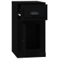 vidaXL Beistellschrank mit Schublade Schwarz 40x50x75 cm Holzwerkstoff vidaXL Beistellschrank mit Schublade Schwarz 40x50x75 cm Holzwerkstoff