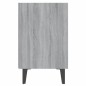 vidaXL Nachttisch mit Metallbeinen Grau Sonoma 40x30x50 cm vidaXL Nachttisch mit Metallbeinen Grau Sonoma 40x30x50 cm