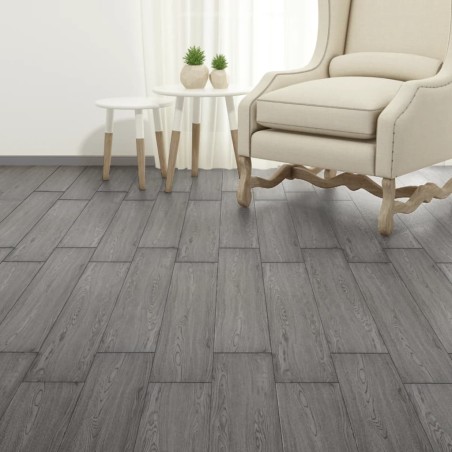 vidaXL PVC-Fliesen Selbstklebend 5,21 m² 2 mm Dunkelgrau