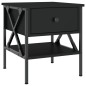 vidaXL Nachttisch Schwarz 40x42x45 cm Holzwerkstoff vidaXL Nachttisch Schwarz 40x42x45 cm Holzwerkstoff