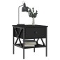 vidaXL Nachttisch Schwarz 40x42x45 cm Holzwerkstoff vidaXL Nachttisch Schwarz 40x42x45 cm Holzwerkstoff