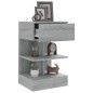 vidaXL Nachttische 2 Stk. Grau Sonoma 40x35x65 cm Holzwerkstoff