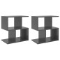 vidaXL Nachttische 2 Stk. Hochglanz-Grau 50x30x51,5 cm Holzwerkstoff vidaXL Nachttische 2 Stk. Hochglanz-Grau 50x30x51,5 cm Holzwerkstoff