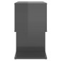 vidaXL Nachttische 2 Stk. Hochglanz-Grau 50x30x51,5 cm Holzwerkstoff vidaXL Nachttische 2 Stk. Hochglanz-Grau 50x30x51,5 cm Holzwerkstoff