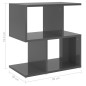 vidaXL Nachttische 2 Stk. Hochglanz-Grau 50x30x51,5 cm Holzwerkstoff vidaXL Nachttische 2 Stk. Hochglanz-Grau 50x30x51,5 cm Holzwerkstoff