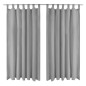 vidaXL Vorhänge aus Mikro-Satin 2 Stk. mit Schlaufen 140×245 cm Grau vidaXL Vorhänge aus Mikro-Satin 2 Stk. mit Schlaufen 140×245 cm Grau