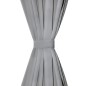 vidaXL Vorhänge aus Mikro-Satin 2 Stk. mit Schlaufen 140×245 cm Grau vidaXL Vorhänge aus Mikro-Satin 2 Stk. mit Schlaufen 140×245 cm Grau