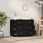 vidaXL Sideboard Schwarz 100x40x75 cm Massivholz Kiefer vidaXL Sideboard Schwarz 100x40x75 cm Massivholz Kiefer