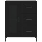 Highboard Schwarz 69,5x34x180 cm Holzwerkstoff Highboard Schwarz 69,5x34x180 cm Holzwerkstoff
