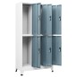 vidaXL Schließfachschrank Hellgrau und Dunkelgrau 90x45x180 cm Stahl vidaXL Schließfachschrank Hellgrau und Dunkelgrau 90x45x180 cm Stahl