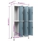 vidaXL Schließfachschrank Hellgrau und Dunkelgrau 90x45x180 cm Stahl vidaXL Schließfachschrank Hellgrau und Dunkelgrau 90x45x180 cm Stahl