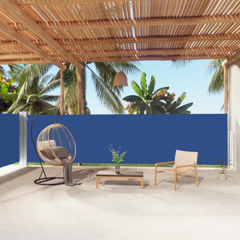 vidaXL Seitenmarkise Ausziehbar Blau 160x1000 cm vidaXL Seitenmarkise Ausziehbar Blau 160x1000 cm